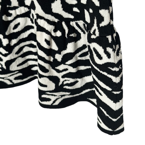 Felicity & Coco Abstract Animal Print Stretchy Bodycon Knit Midi Dress Size L - Picture 6 of 9